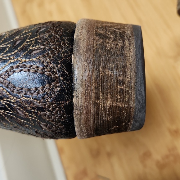 Men's Coral Western Cross Wing Cowboy Boots Sz 9 1 /2 D - Picture 15 of 16